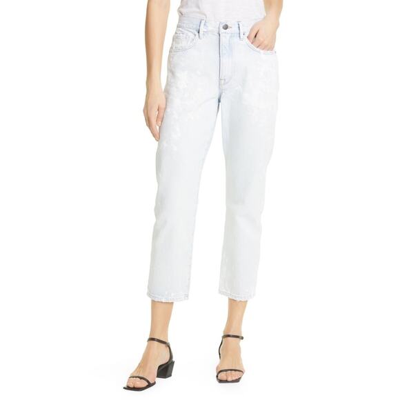 Frame Denim Denim - New FRAME Le Piper High Waist Straight Leg Jeans Caribbean Spray Women's Size 30